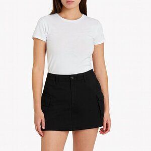 Black Utility Cargo Skort Size L